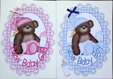 Baby Boy & Baby Girl Teddy Toppers by Hilary Shemmans