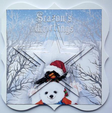Christmas Penguin and Bear Star Pyramid by Hilary Shemmans