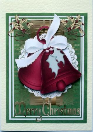 Lovely Christmas Bells on Lace by Hilary Shemmans
