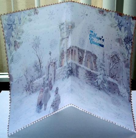 A4 Vintage Church Christmas Vellum by Hilary Shemmans