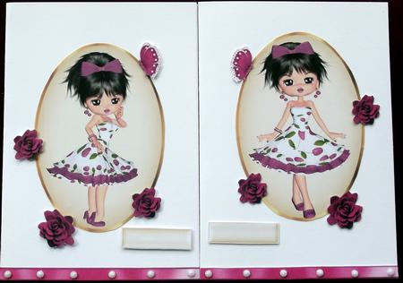 Pinklicious Little Lady with Pink Roses Toppers by Hilary Shemmans