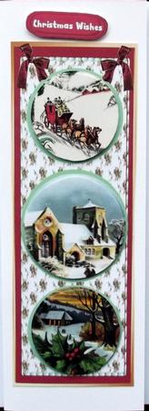 Lovely Long Christmas D.l Card by Hilary Shemmans