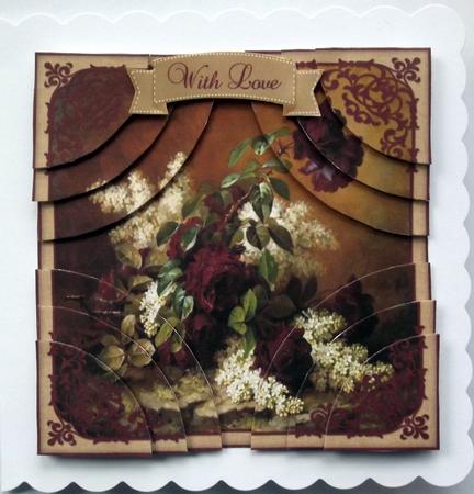 Vintage Deep Red Roses Corner Stacker by Hilary Shemmans