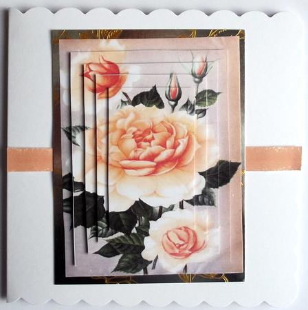 Pretty Peach Roses Pyramids by Hilary Shemmans