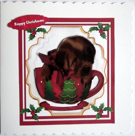 Adorable Little Pup in a Cup by Hilary Shemmans