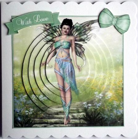 Ethereal Fairy ' Morning ' Circle Pyramid Decoupage by Hilary Shemmans