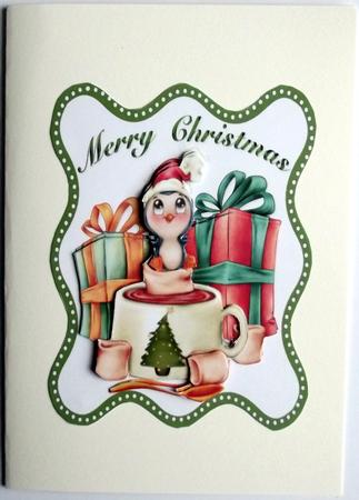 Penguin in My Cocoa Shaped Topper by Hilary Shemmans