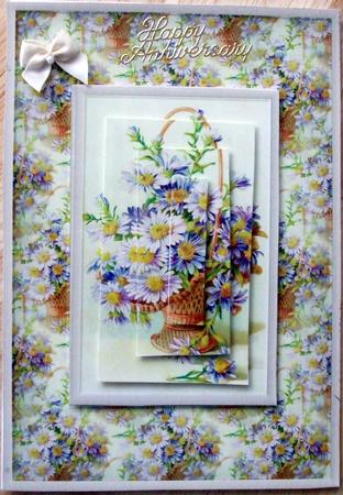 Purple Flowers Quick Card by Hilary Shemmans
