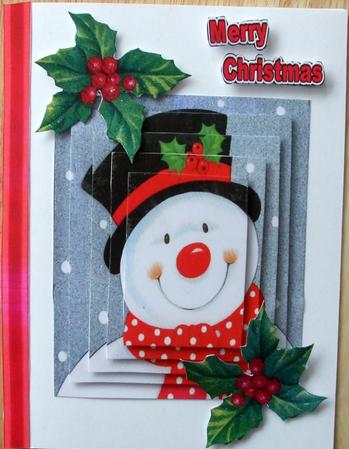 Cute Snowman with Top Black Hat, Pyramids by Hilary Shemmans