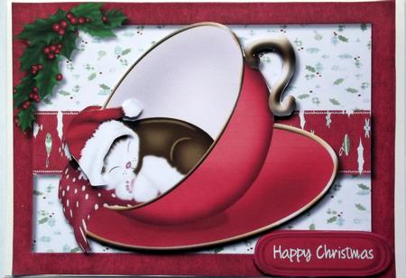 Little Kitty Asleep in a Cup by Hilary Shemmans