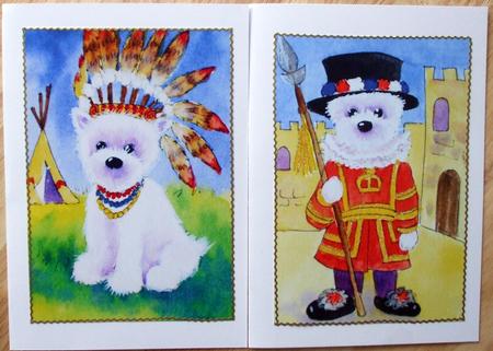 Beefeater Westie and Indian Westie by Hilary Shemmans