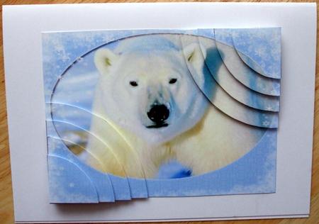 Snowy Polar Bear Rounded Corner Duo Stacker by Hilary Shemmans