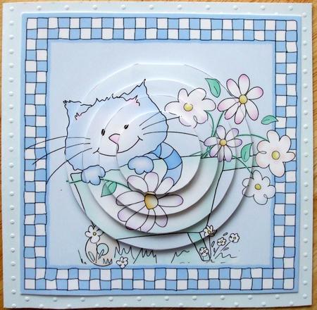 Cute Cat Circle Pyramage Topper by Hilary Shemmans