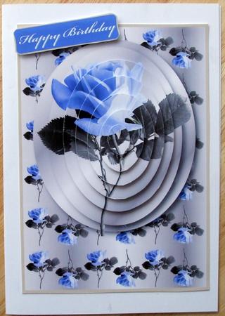 Rose Pyramid in Blue and Grey by Hilary Shemmans