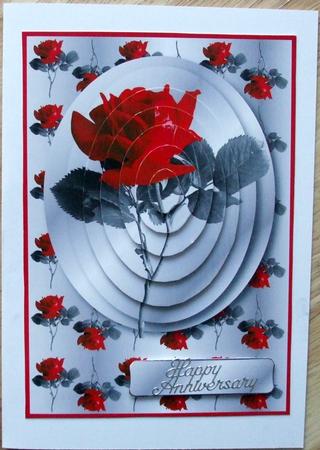 Rose Pyramid in Red and Grey by Hilary Shemmans