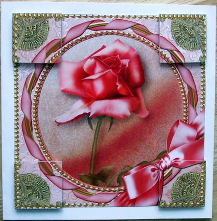Pink Rose 1 Gold 8inch Picture Sheet by Hilary Shemmans