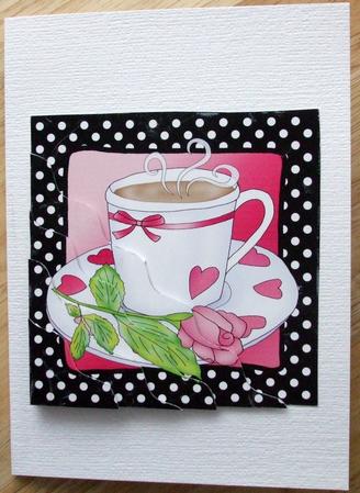Time for Tea Wavy Corner Side Stacker Topper by Hilary Shemmans