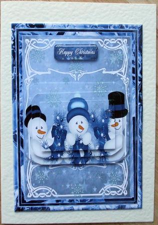 A5 Christmas Joy Snowmen by Hilary Shemmans