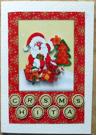 Santa Putting the Star on the Top by Hilary Shemmans