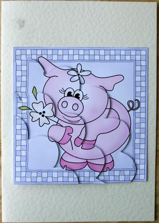 Princess Piggywig Shell Edged Corner Side Stacker by Hilary Shemmans