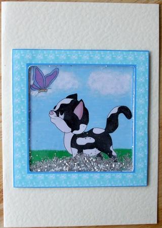 Kitty Shaker Card by Hilary Shemmans