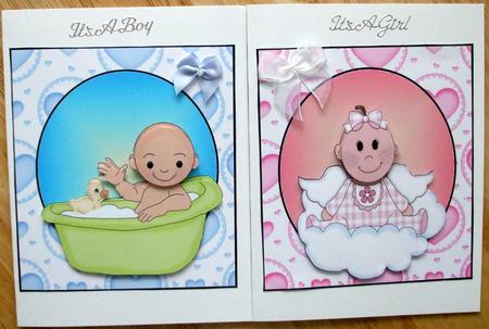 New Baby Boy and Girl Toppers by Hilary Shemmans