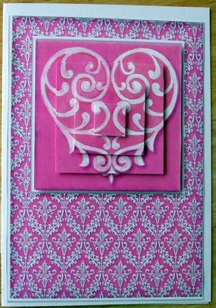 Pink Heart Quick Card by Hilary Shemmans