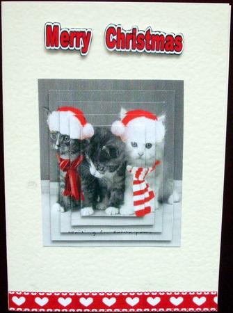 Three Little Kitties Waiting for Santa Paws, Pyramids by Hilary Shemmans