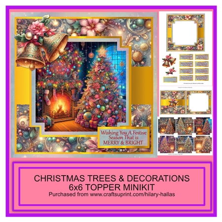 Floral Christmas Bells   Background Kit 1 by Hilary Hallas
