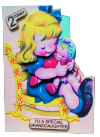 Little Girl with Dolly Cut & Fold by Hilary Hallas