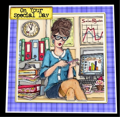 Double Decoupage - Working 9 to 5 by Hilary Hallas