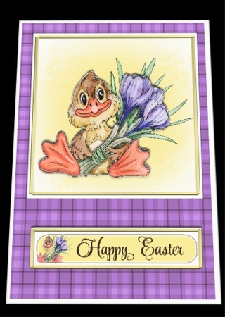 Easter Decoupage - Duckling Crocus by Hilary Hallas