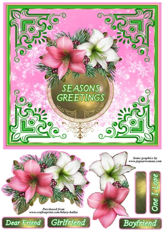 Christmas Time Backgrounds 13 by Hilary Hallas