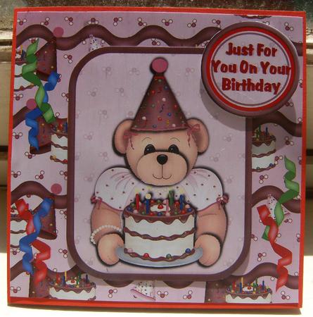 Birthday Cake Bear Clip Art by Hilary Hallas