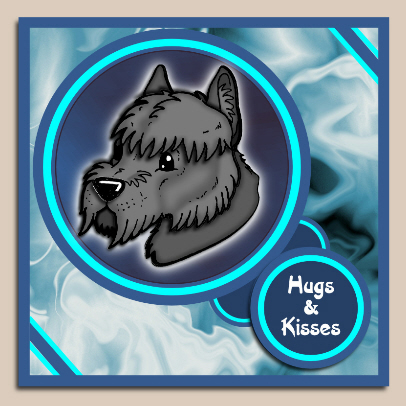 Scottish Terrier Head Cartoonish by Hilary Hallas