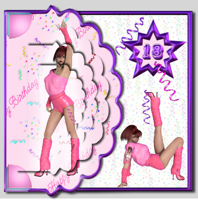 6 Flashdance Pink Poser Tubes by Hilary Hallas