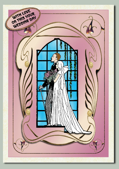 5 Black & Gold Art Deco Frames - Cu4cu by Hilary Hallas