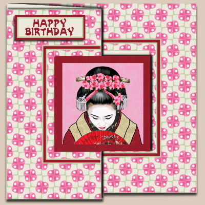 Japanese Geisha Clipart by Hilary Hallas