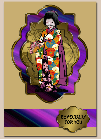 Japanese Geisha 2 Clipart by Hilary Hallas
