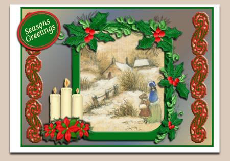 Vintage Snow Scene by Hilary Hallas