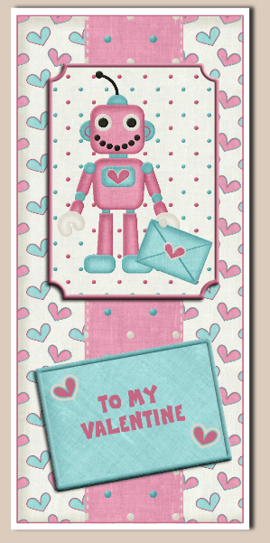 Nuts & Bolts Valentine Robots Word Art Clip Art & Digi Stamp by Hilary Hallas