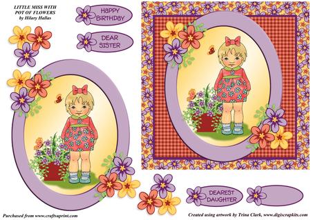 Little Miss Cu Line and Colour by Hilary Hallas