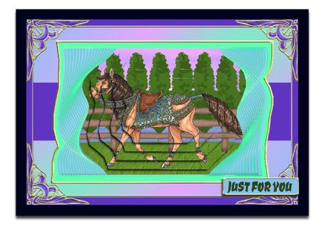 Coloured Trotting Horse by Hilary Hallas