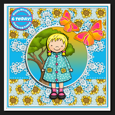 Sunflower Girls Clipart and Lineart by Hilary Hallas