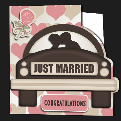 Wedding Cars, Cakes, Roses, Hearts Clip Art by Hilary Hallas