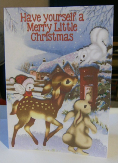 Cute Deer with Woodland Friends & Squirrel A4 by Hilary Hallas