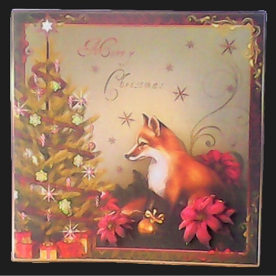 Christmas Around the Tree Decoupage Topper by Hilary Hallas