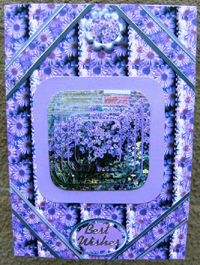 Purple Flower Pyramid Topper by Hilary Hallas