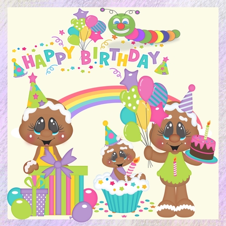 Gingers Birthday Bash EXCLUSIVE Digital Clip Art Set by Hilda Mullinger