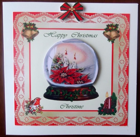CHRISTMAS SNOW GLOBE by Hilda Mullinger